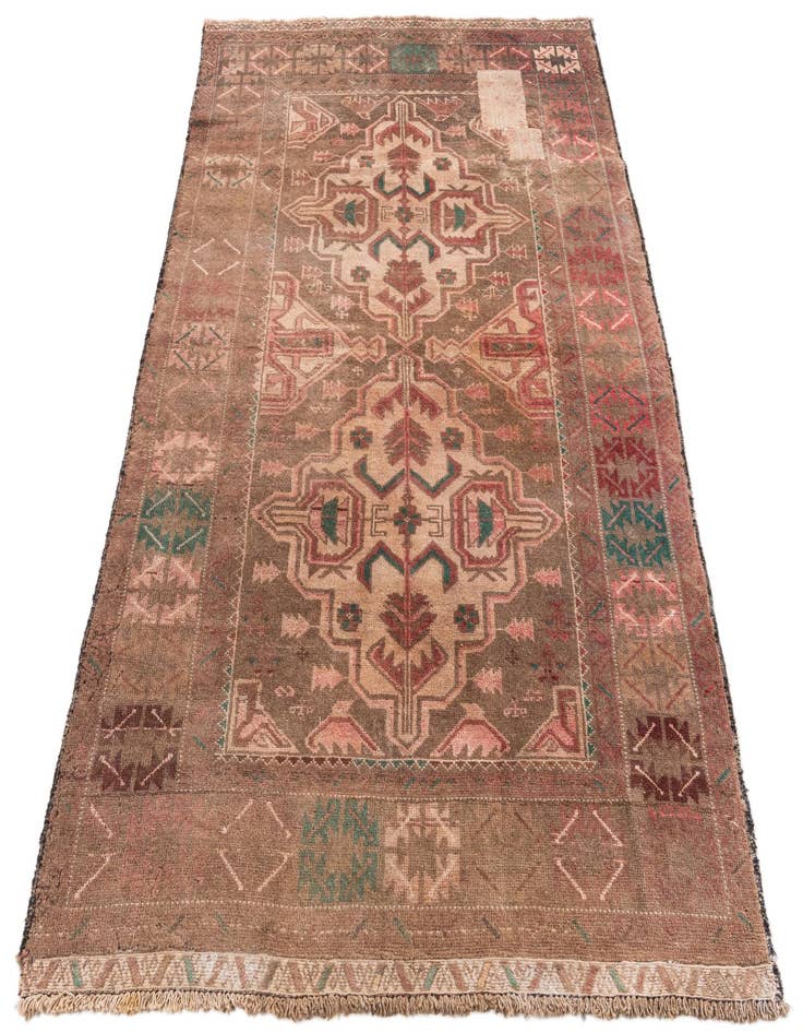 Detail image of 3' 8 x 6' 2  Hand Knotted Ultra Vintage Persian Wool Rug