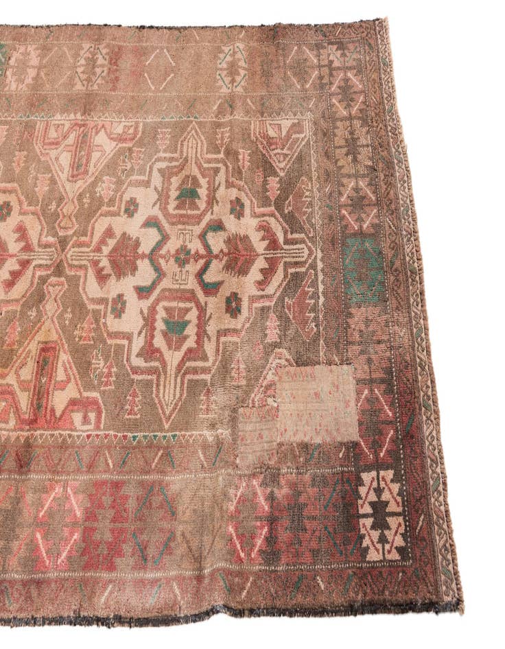 Detail image of 3' 8 x 6' 2  Hand Knotted Ultra Vintage Persian Wool Rug