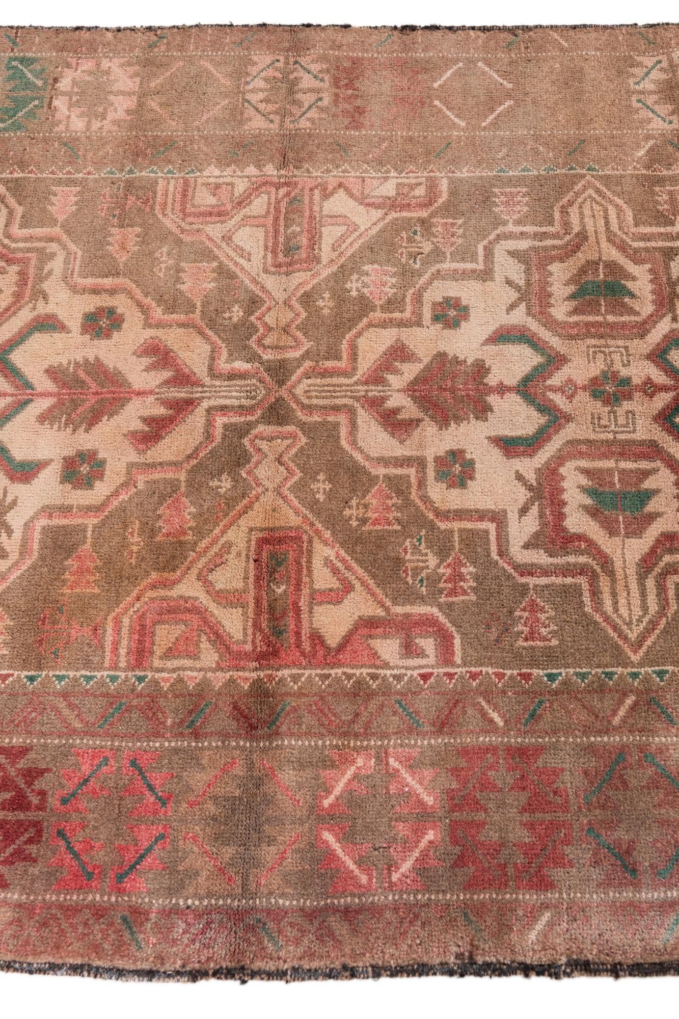 3' 8 x 6' 2 Hand Knotted Ultra Vintage Persian Wool Rug