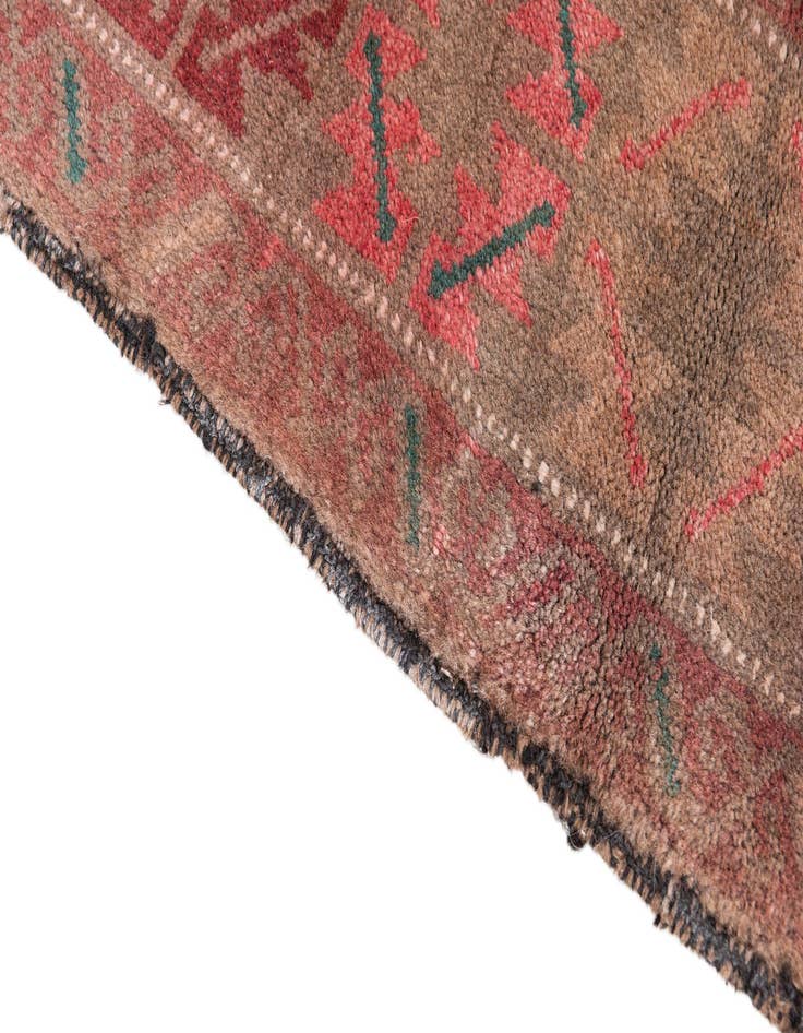 Detail image of 3' 8 x 6' 2  Hand Knotted Ultra Vintage Persian Wool Rug