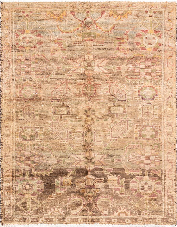 Detail image of 3' 1 x 5' 5 Hand Knotted Ultra Vintage Persian Wool Rug