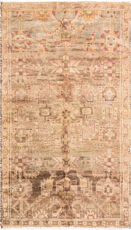Detail image of 3' 1 x 5' 5 Hand Knotted Ultra Vintage Persian Wool Rug