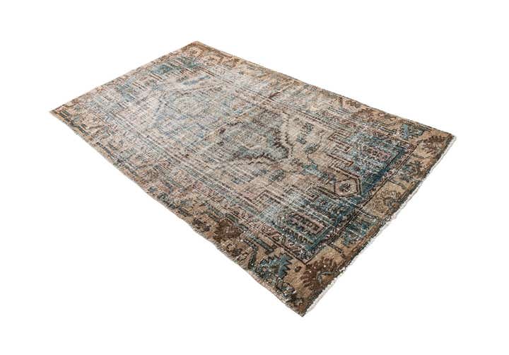 3' 10 x 6' 8 Hand Knotted Ultra Vintage Persian Wool Rug