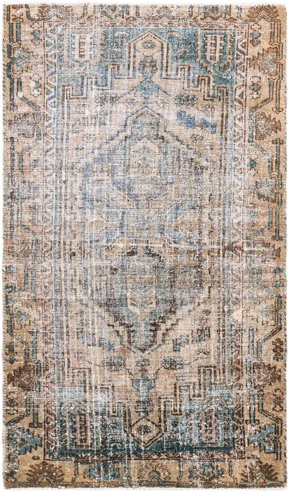 3' 10 x 6' 8 Hand Knotted Ultra Vintage Persian Wool Rug