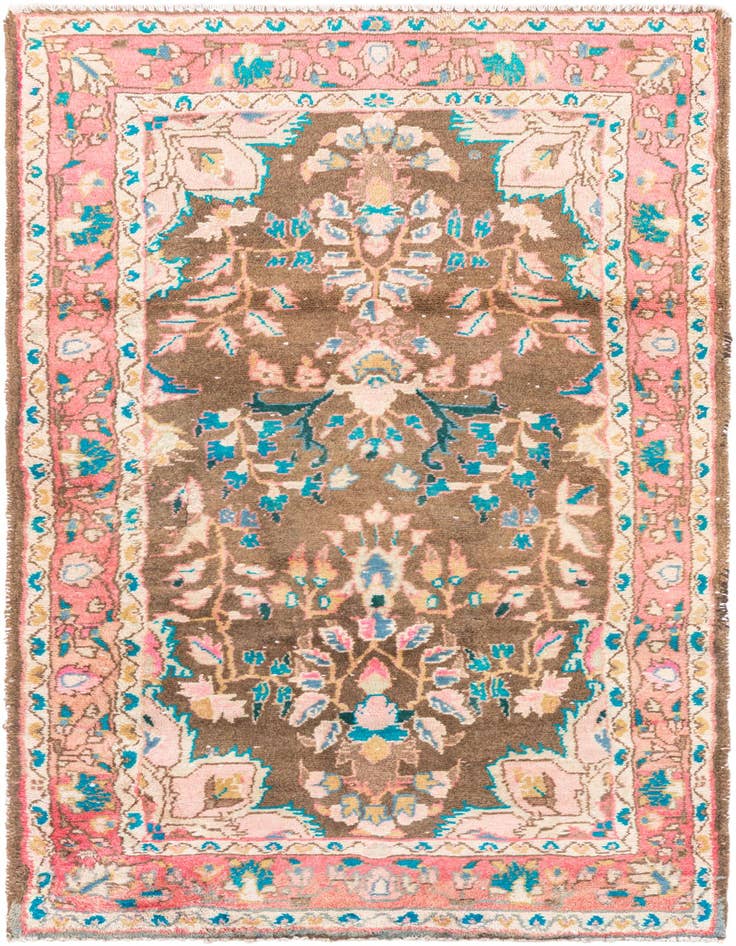 Detail image of 3' x 5' 6 Hand Knotted Ultra Vintage Persian Wool Rug