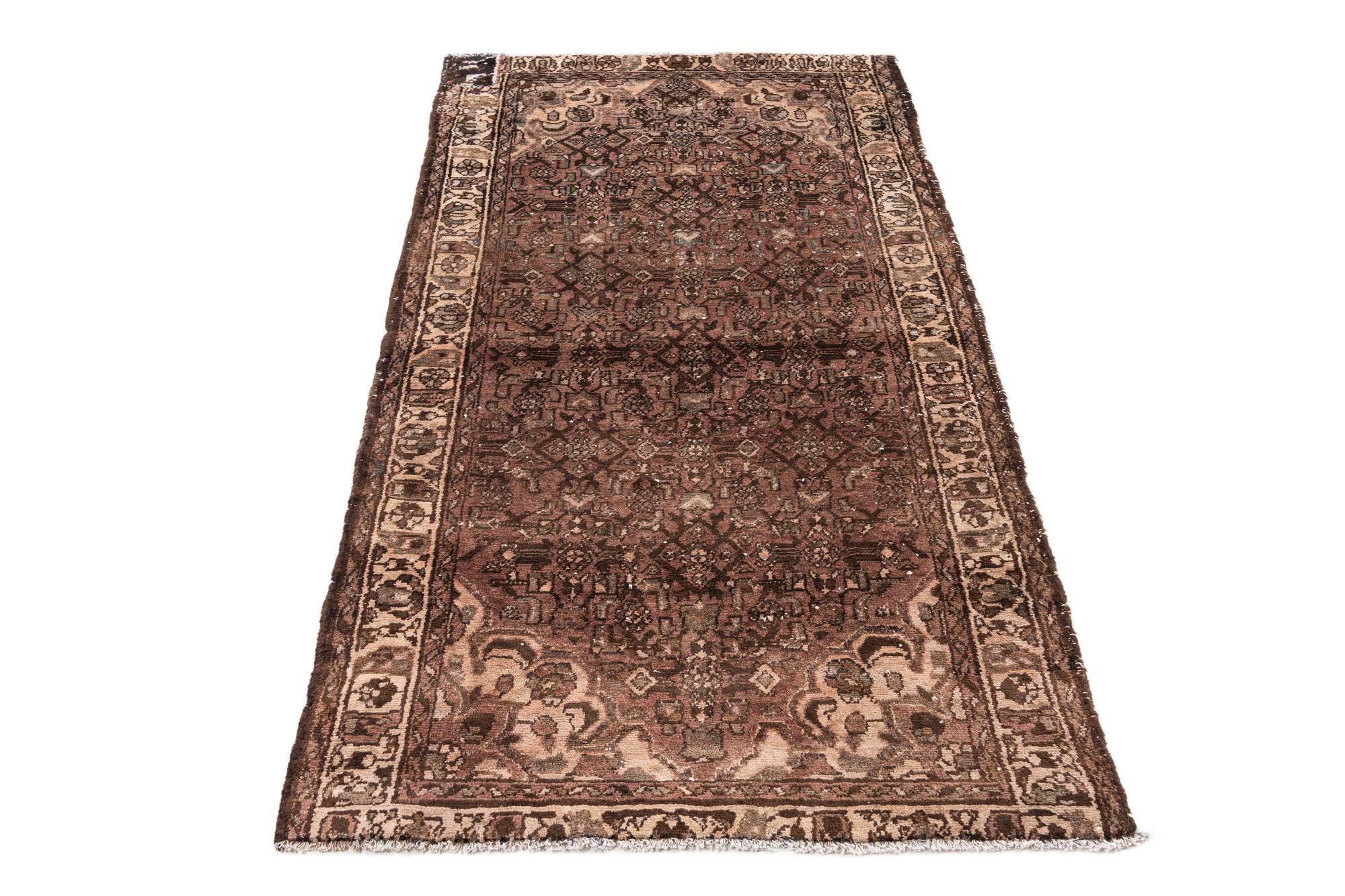 3' 7 x 6' 5 Hand Knotted Ultra Vintage Persian Wool Rug