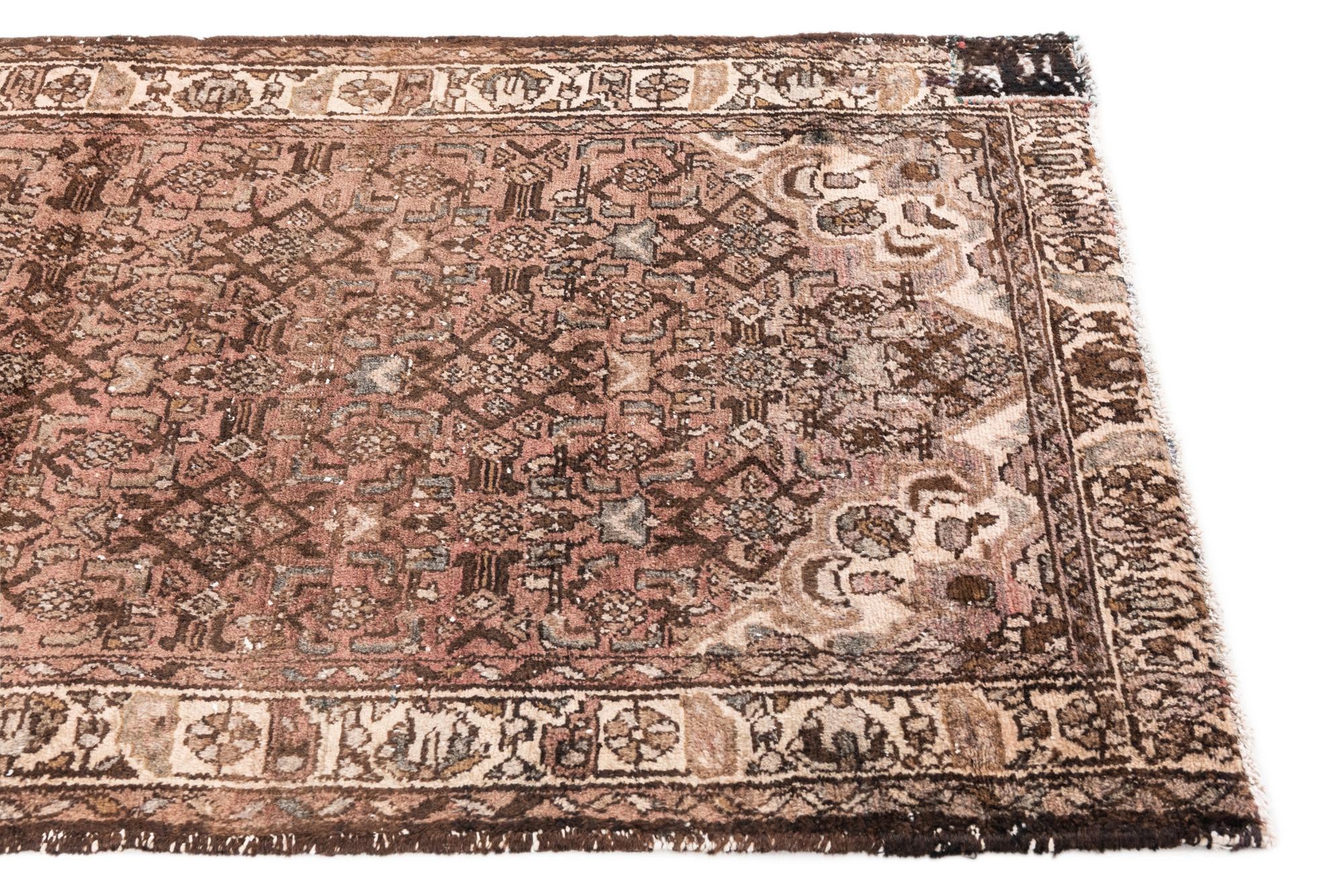 3' 7 x 6' 5 Hand Knotted Ultra Vintage Persian Wool Rug