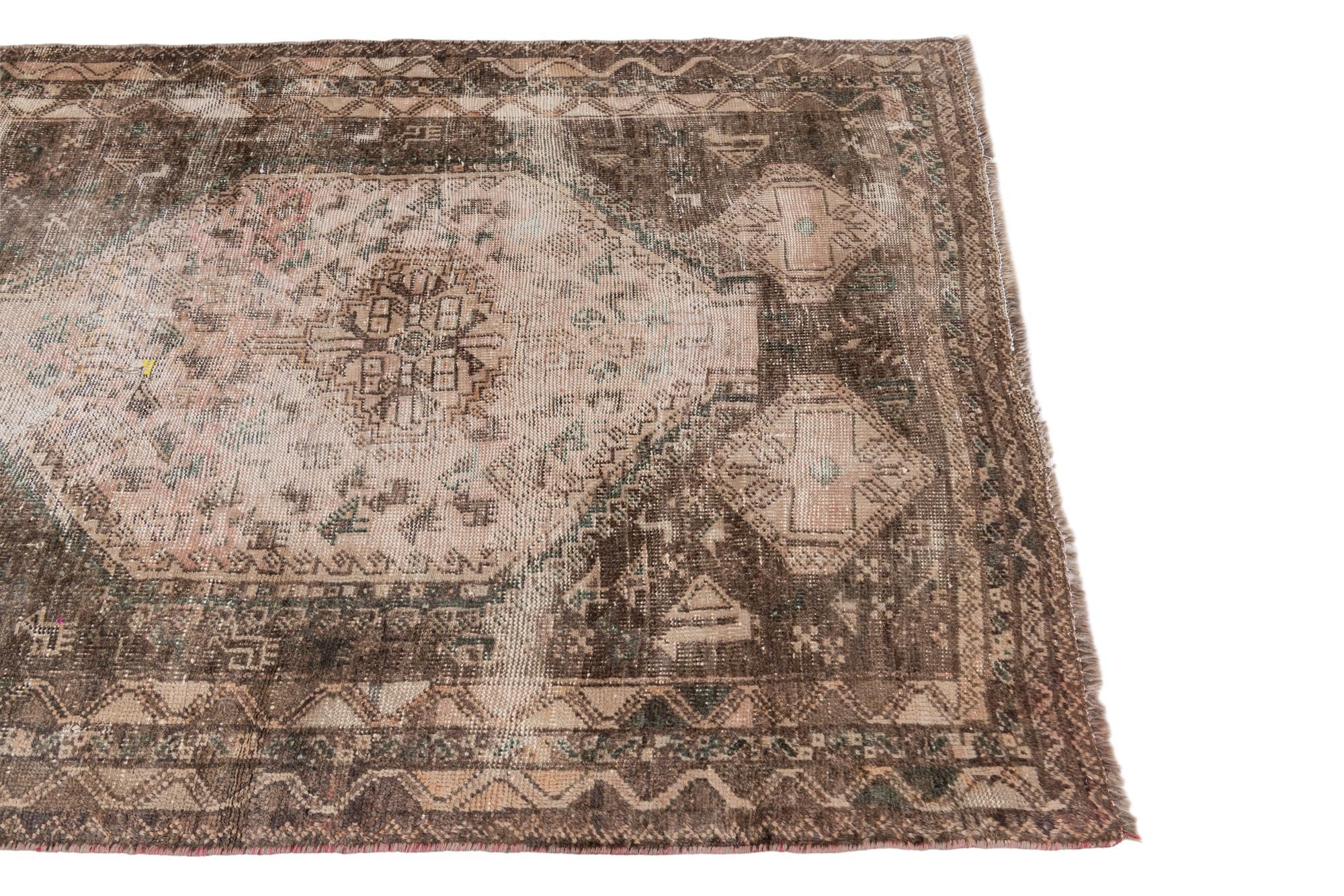 3' 10 x 5' 4 Hand Knotted Ultra Vintage Persian Wool Rug