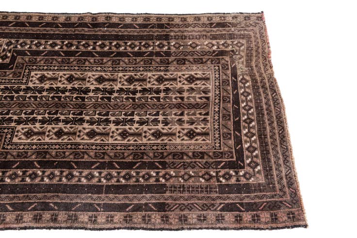 Detail image of 3' x 4' 8 Hand Knotted Ultra Vintage Persian Wool Rug