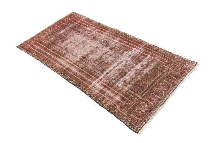 Detail image of 2' 9 x 5' 3 Hand Knotted Ultra Vintage Persian Wool Rug