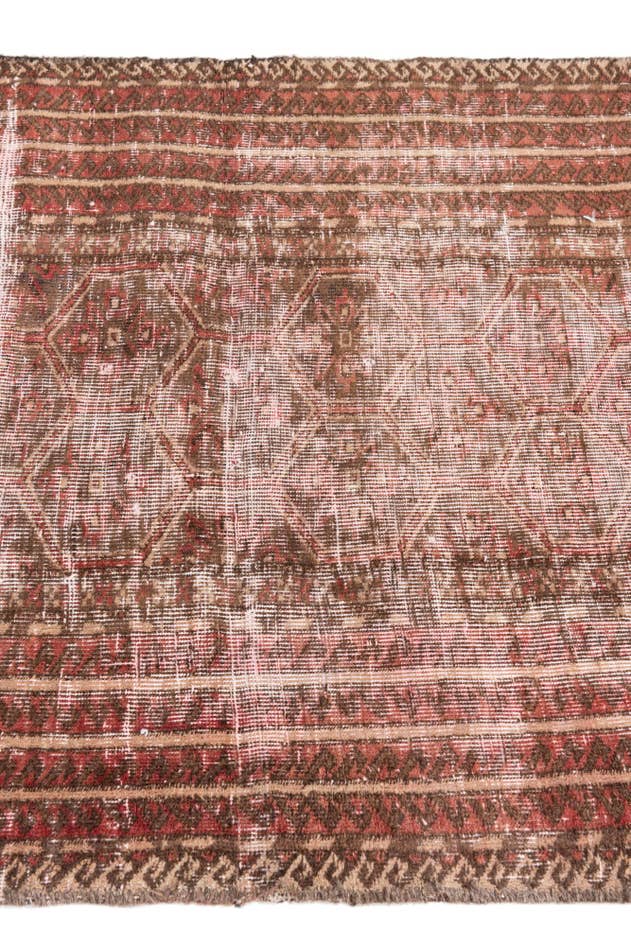 Detail image of 2' 9 x 5' 3 Hand Knotted Ultra Vintage Persian Wool Rug