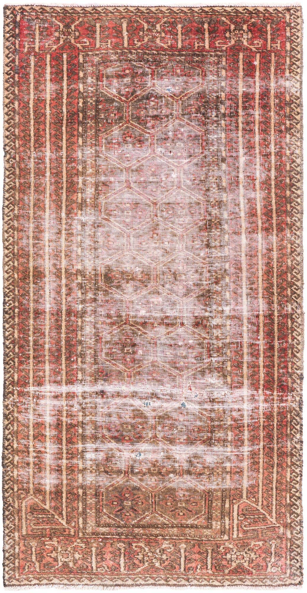 2' 9 x 5' 3 Hand Knotted Ultra Vintage Persian Wool Rug