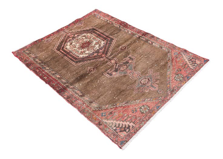Detail image of 3' 4 x 4' 3 Hand Knotted Ultra Vintage Persian Wool Rug