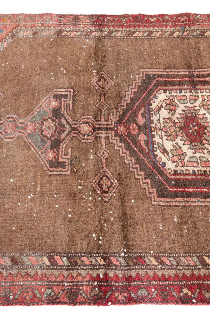 3' 4 x 4' 3 Hand Knotted Ultra Vintage Persian Wool Rug
