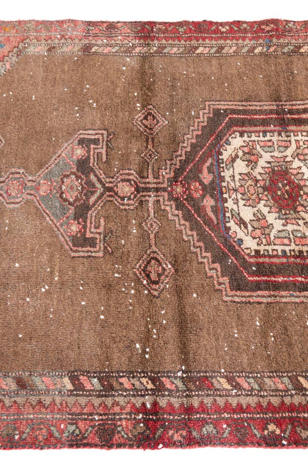 Detail image of 3' 4 x 4' 3 Hand Knotted Ultra Vintage Persian Wool Rug
