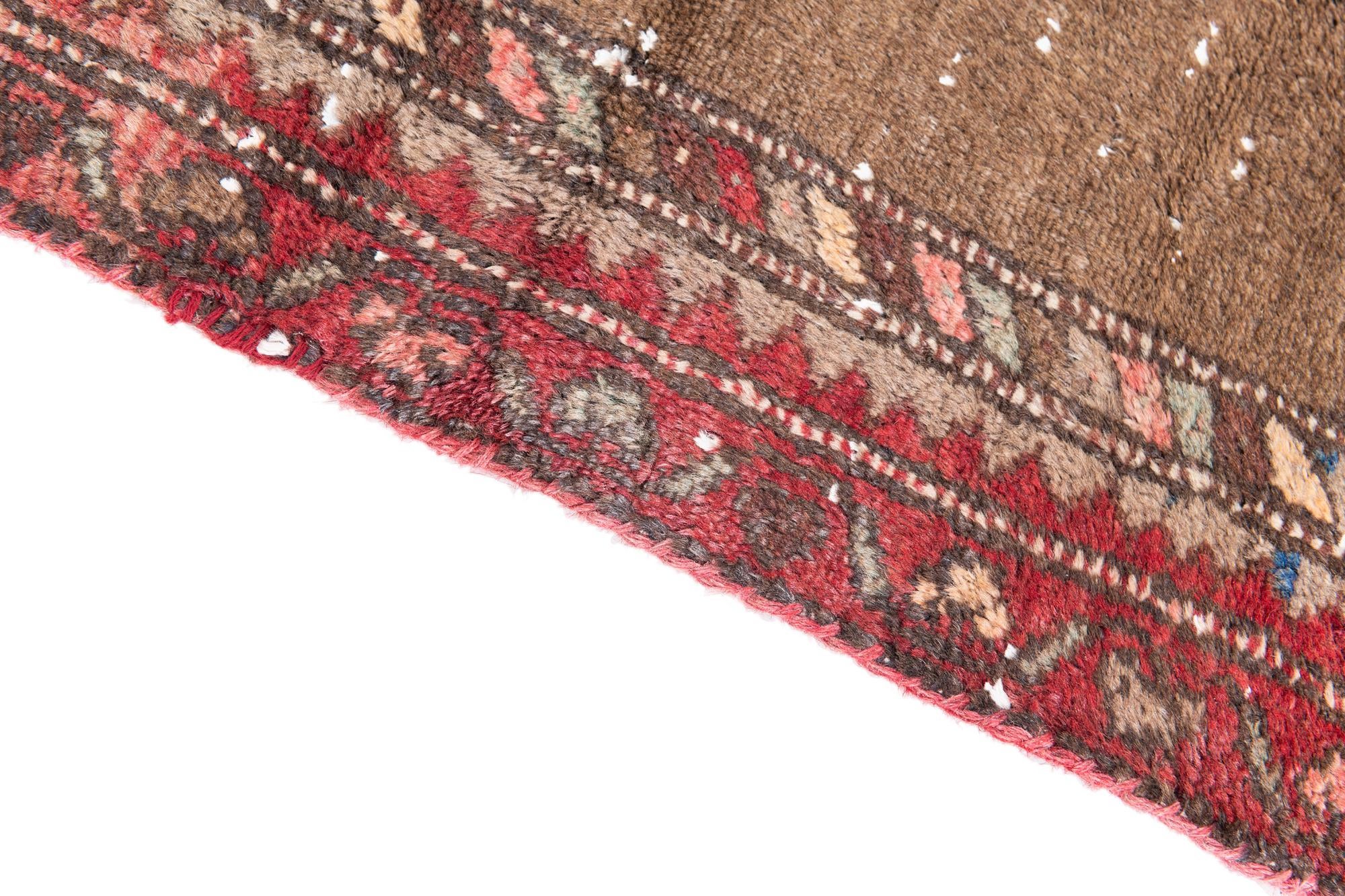 3' 4 x 4' 3 Hand Knotted Ultra Vintage Persian Wool Rug