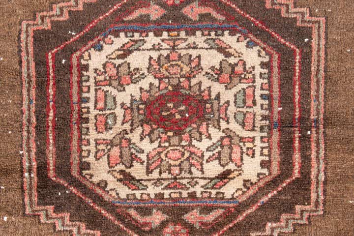 3' 4 x 4' 3 Hand Knotted Ultra Vintage Persian Wool Rug
