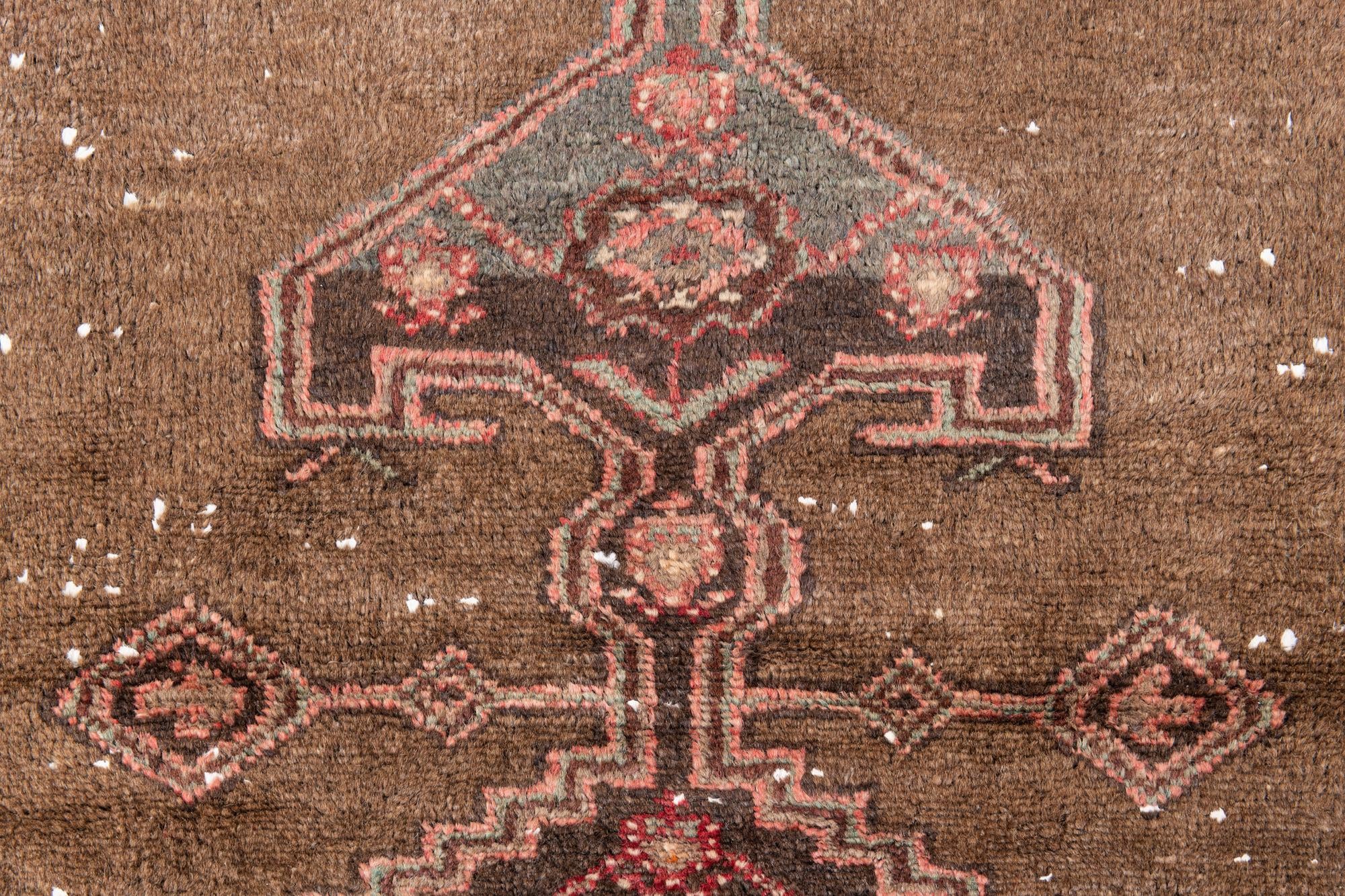 3' 4 x 4' 3 Hand Knotted Ultra Vintage Persian Wool Rug