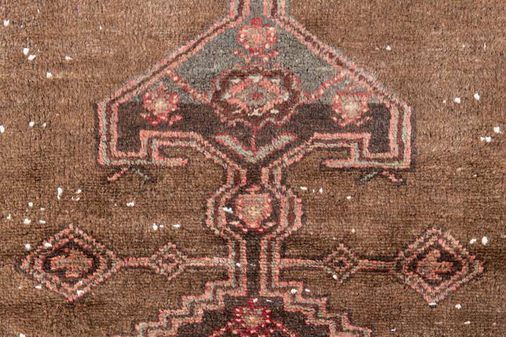 3' 4 x 4' 3 Hand Knotted Ultra Vintage Persian Wool Rug
