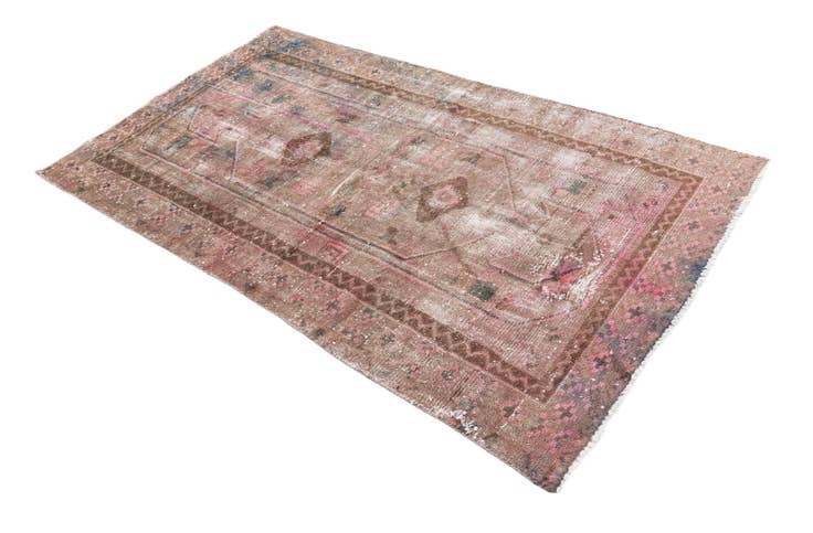 Detail image of 4' x 6' 9 Hand Knotted Ultra Vintage Persian Wool Rug