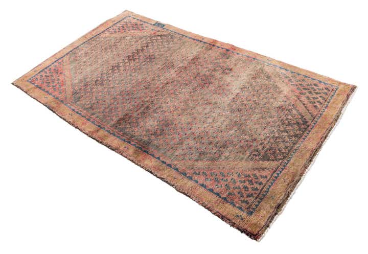 3' 4 x 5' 7 Hand Knotted Ultra Vintage Persian Wool Rug