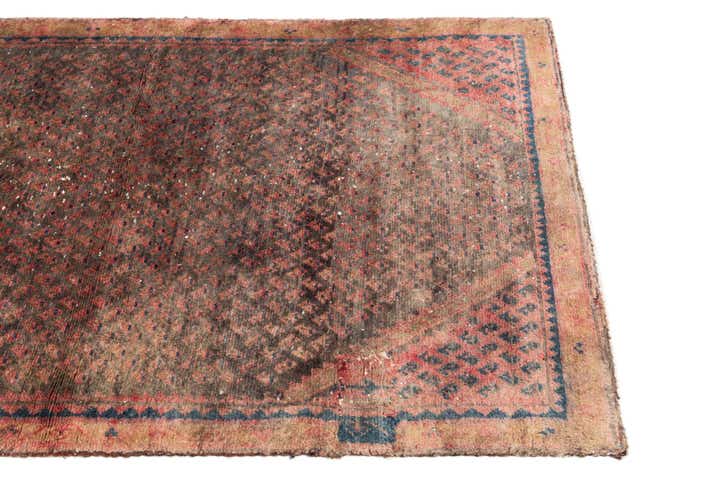 3' 4 x 5' 7 Hand Knotted Ultra Vintage Persian Wool Rug