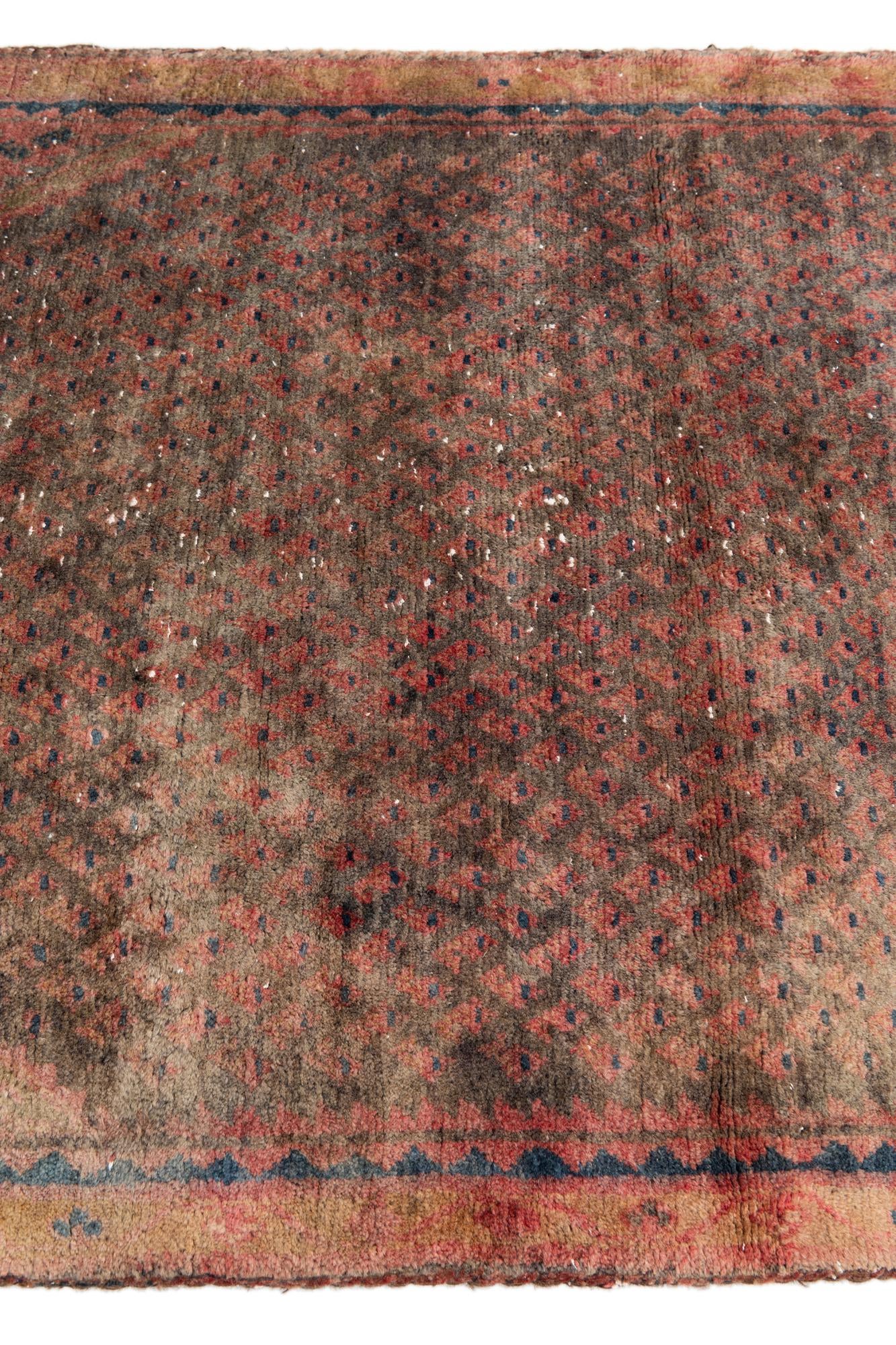 3' 4 x 5' 7 Hand Knotted Ultra Vintage Persian Wool Rug