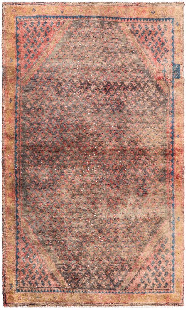 3' 4 x 5' 7 Hand Knotted Ultra Vintage Persian Wool Rug