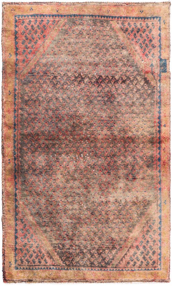 Detail image of 100cm x 170cm Hand Knotted Ultra Vintage Persian Wool Rug