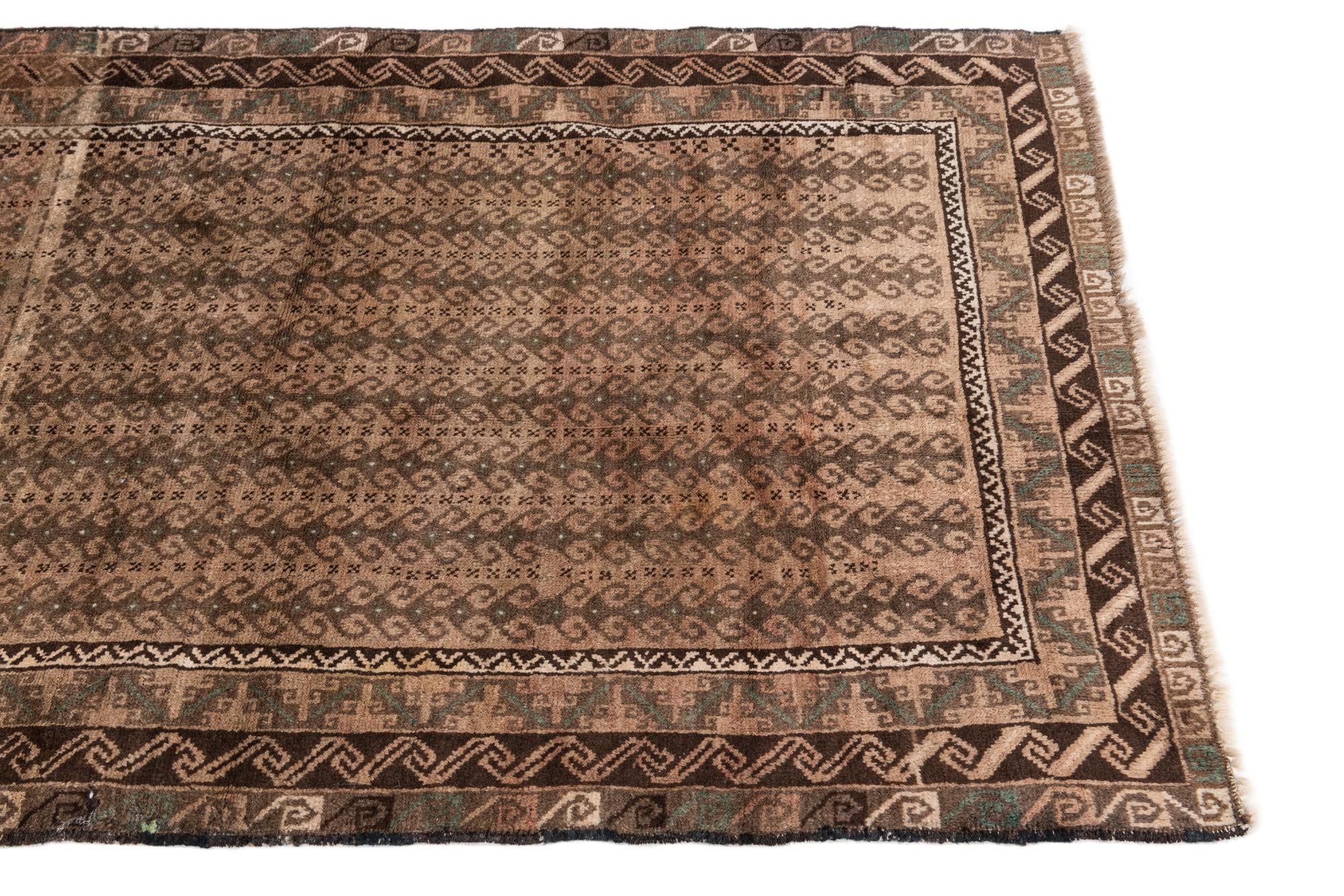 3' 7 x 5' 9 Hand Knotted Ultra Vintage Persian Wool Rug