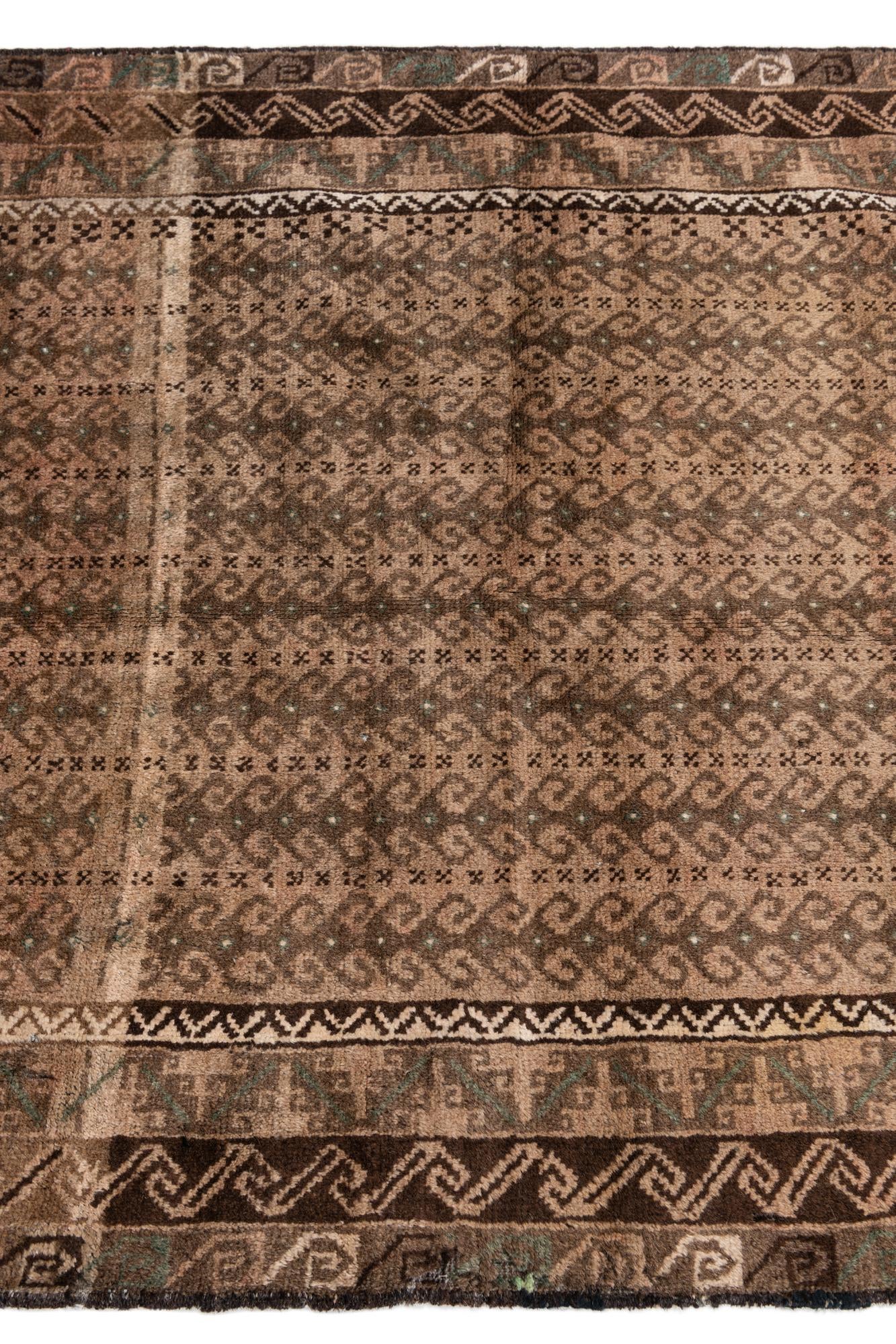 3' 7 x 5' 9 Hand Knotted Ultra Vintage Persian Wool Rug