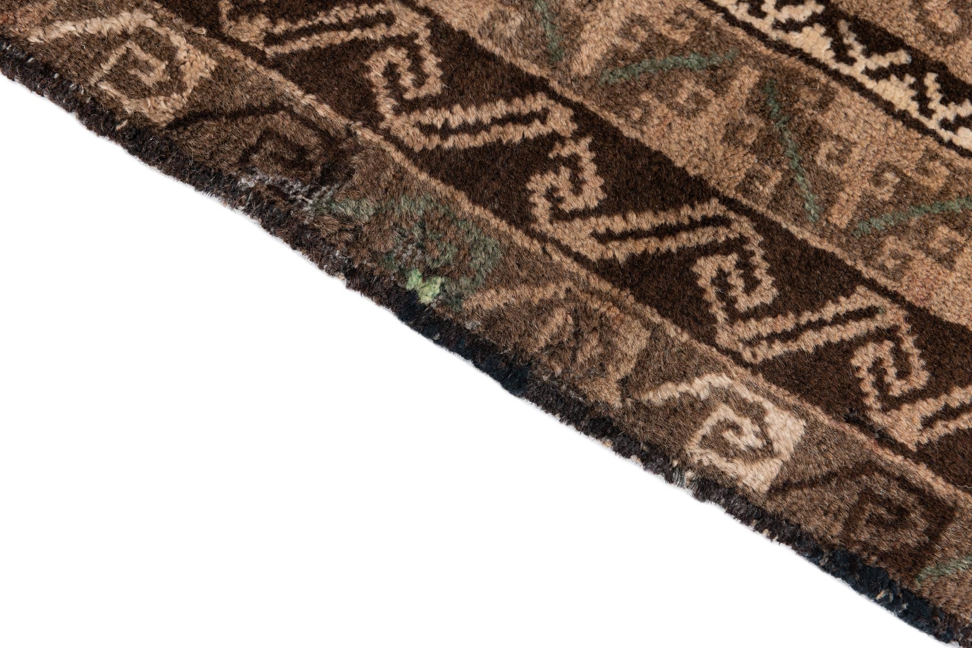 3' 7 x 5' 9 Hand Knotted Ultra Vintage Persian Wool Rug