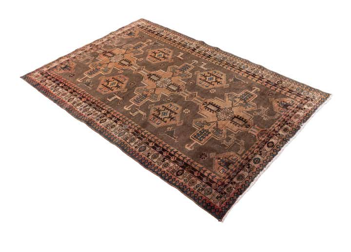 4' 3 x 6' 3 Hand Knotted Ultra Vintage Persian Wool Rug
