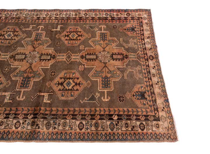 4' 3 x 6' 3 Hand Knotted Ultra Vintage Persian Wool Rug