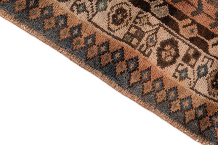 Detail image of 4' 3 x 6' 3 Hand Knotted Ultra Vintage Persian Wool Rug