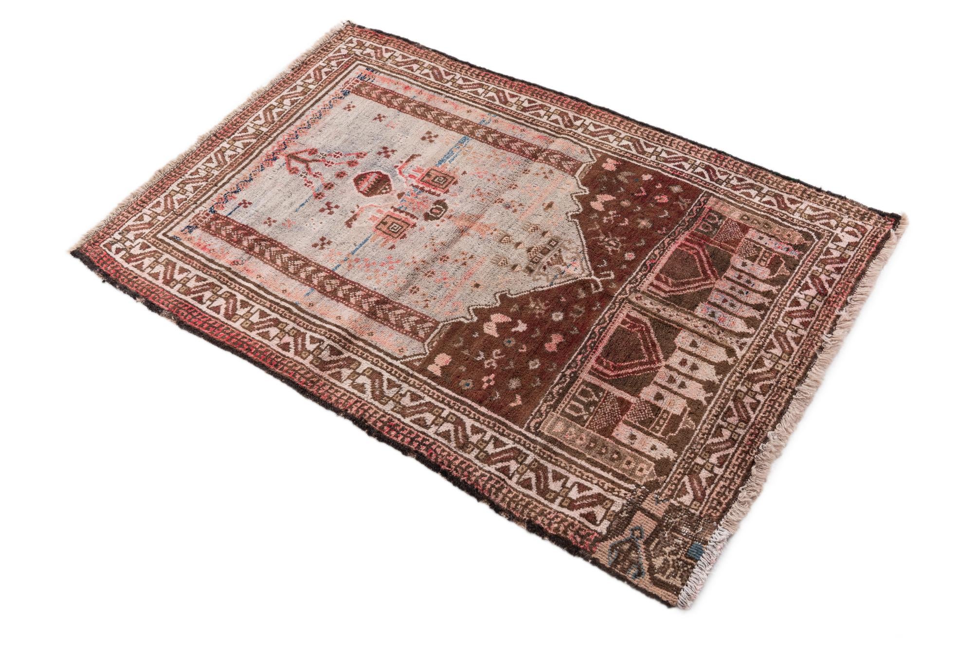 3' x 4' 3 Hand Knotted Ultra Vintage Persian Wool Rug