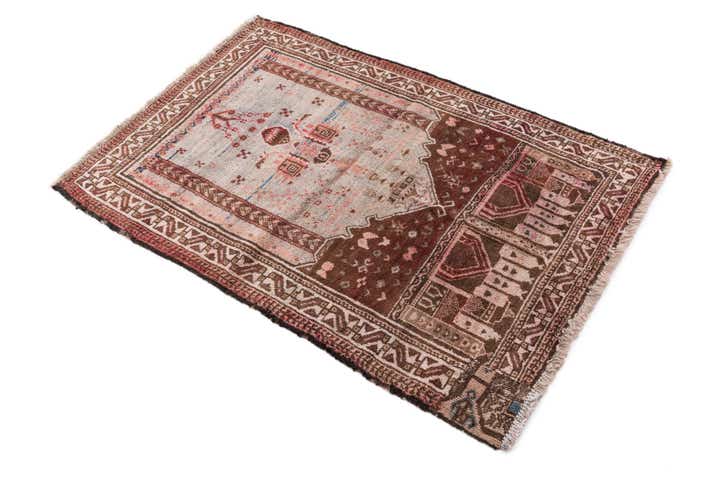 3' x 4' 3 Hand Knotted Ultra Vintage Persian Wool Rug