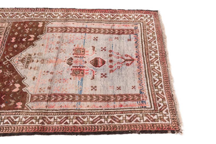 Detail image of 3' x 4' 3 Hand Knotted Ultra Vintage Persian Wool Rug