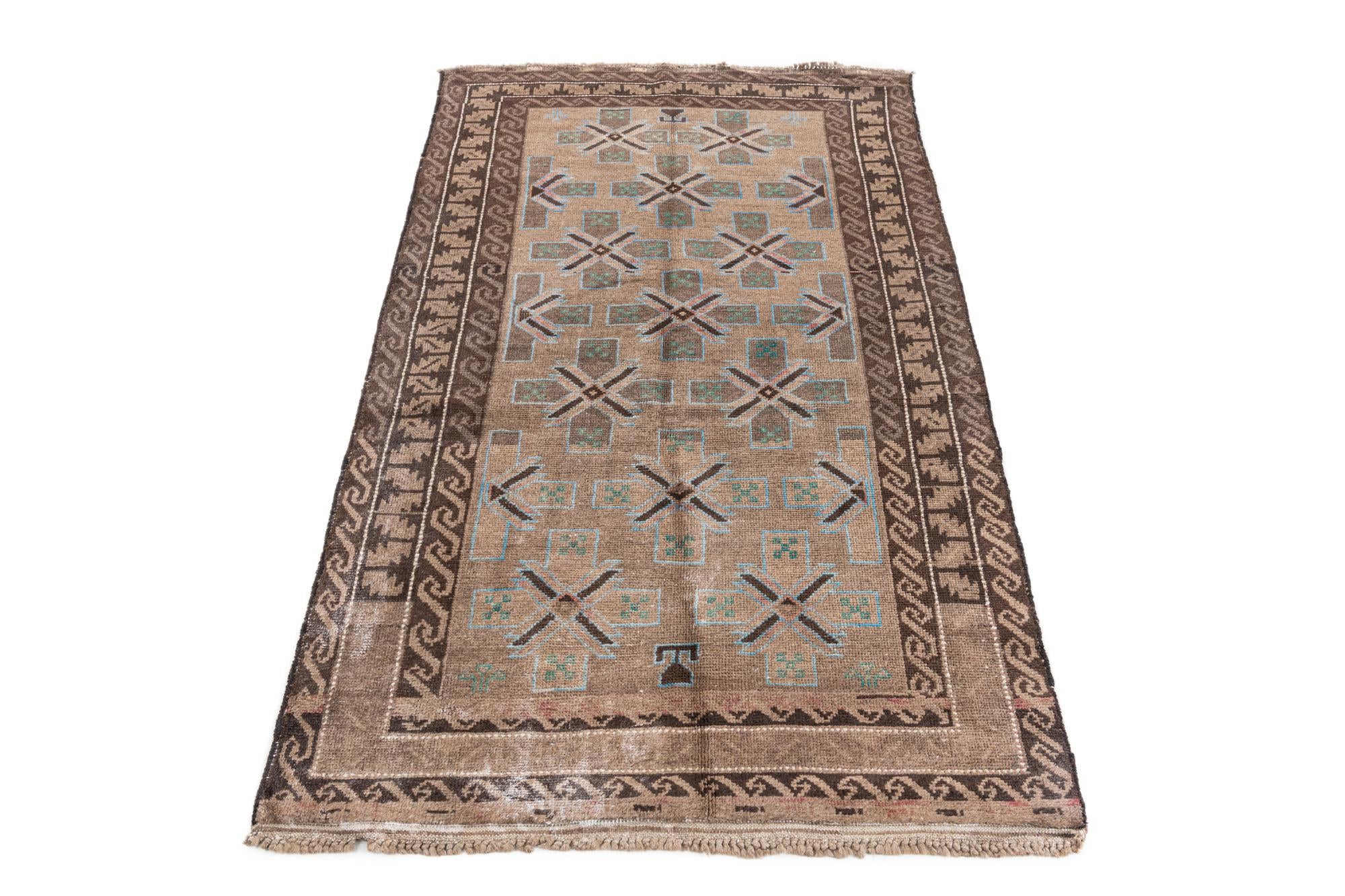 3' 4 x 6' Hand Knotted Ultra Vintage Persian Wool Rug