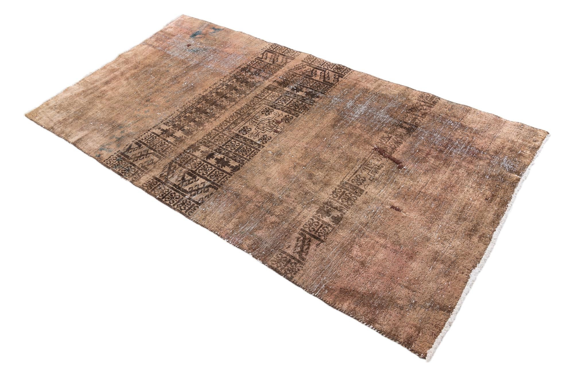 3' 3 x 6' 2 Hand Knotted Ultra Vintage Persian Wool Rug