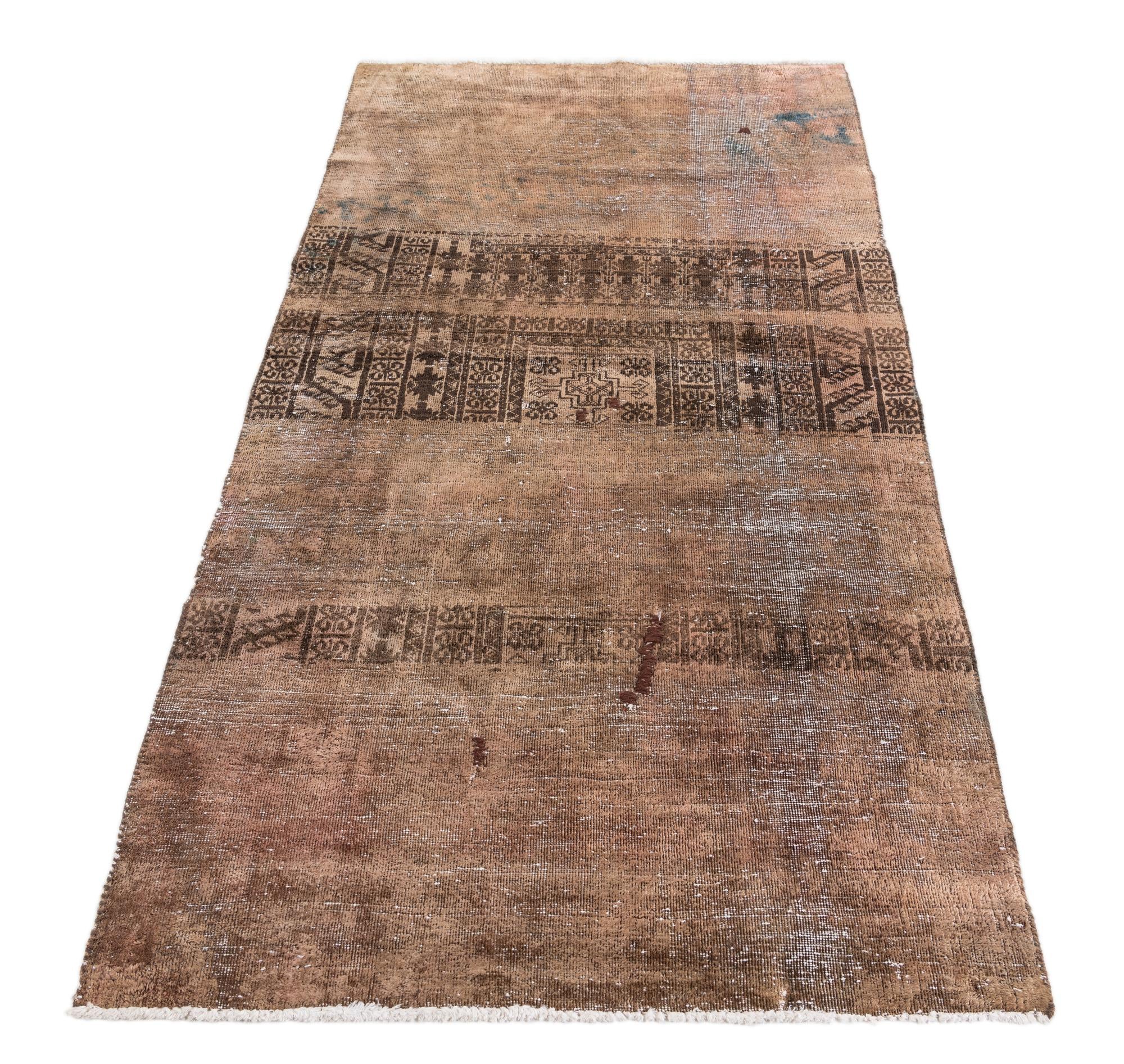 3' 3 x 6' 2 Hand Knotted Ultra Vintage Persian Wool Rug