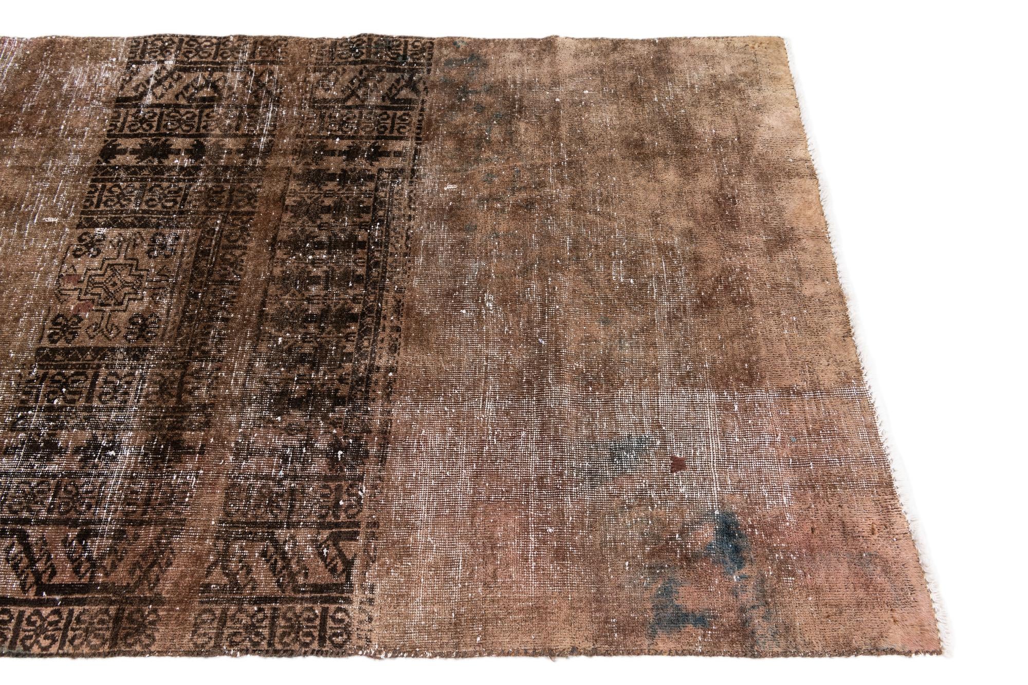 3' 3 x 6' 2 Hand Knotted Ultra Vintage Persian Wool Rug