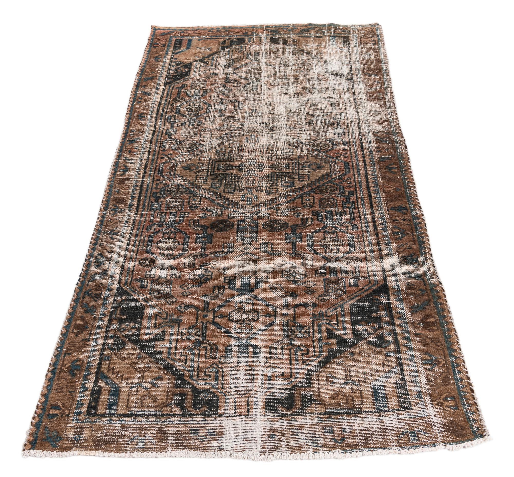 3' 3 x 6' 4 Hand Knotted Ultra Vintage Persian Wool Rug