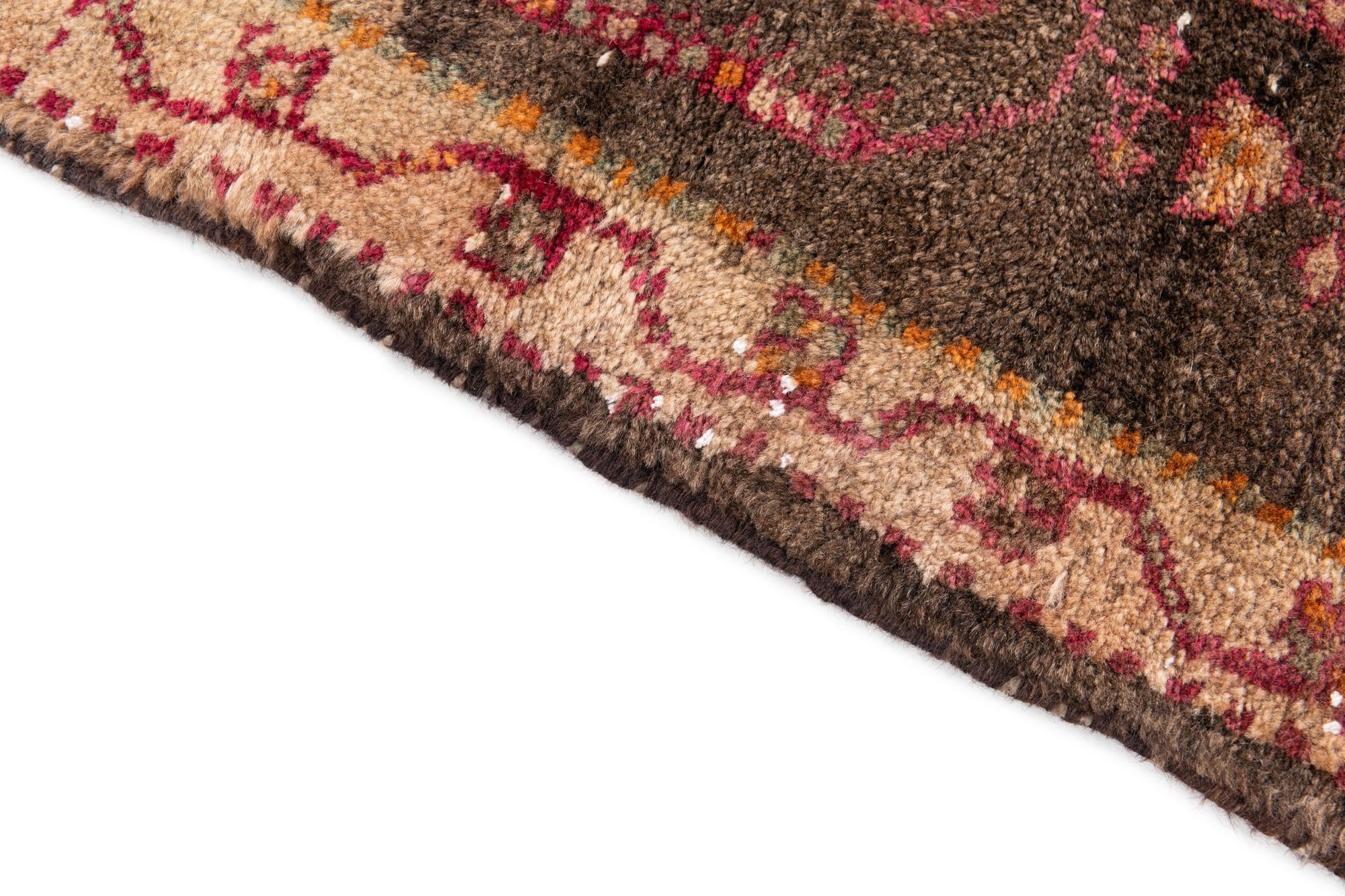 2' 4 x 4' 2 Hand Knotted Ultra Vintage Persian Wool Rug