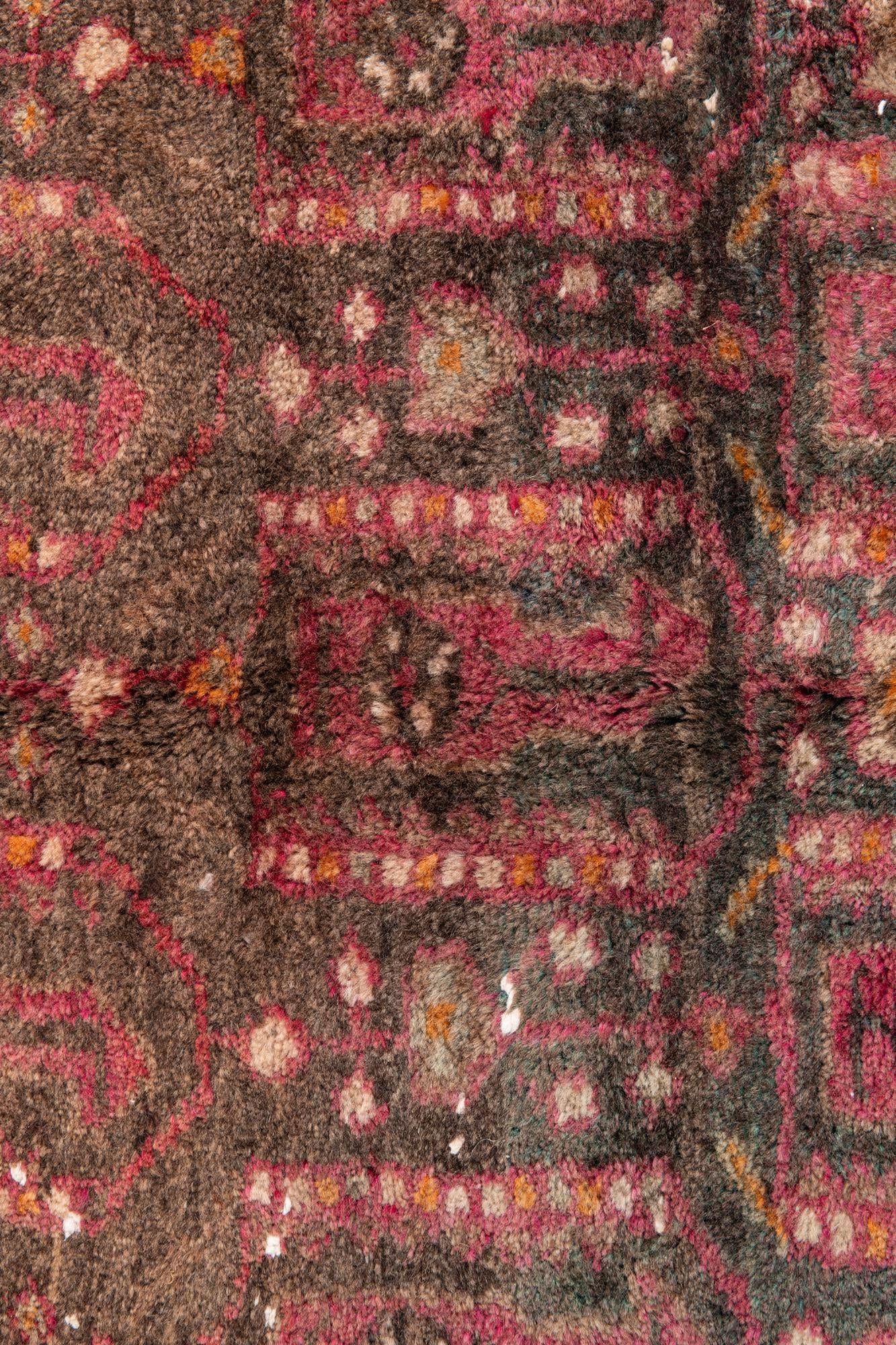 2' 4 x 4' 2 Hand Knotted Ultra Vintage Persian Wool Rug