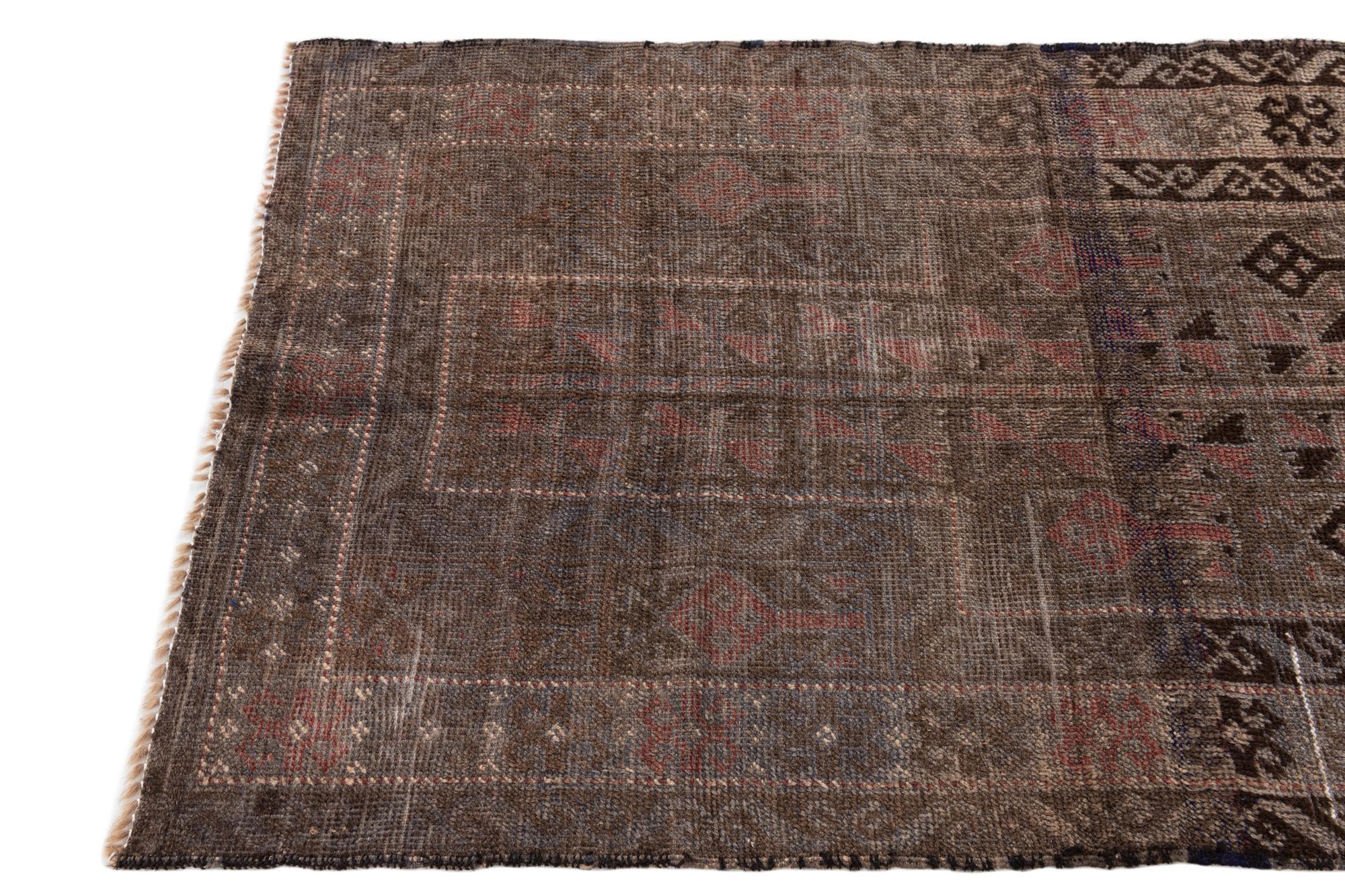 80cm x 130cm anudado a mano Ultra Vintage Alfombra Persa Lana