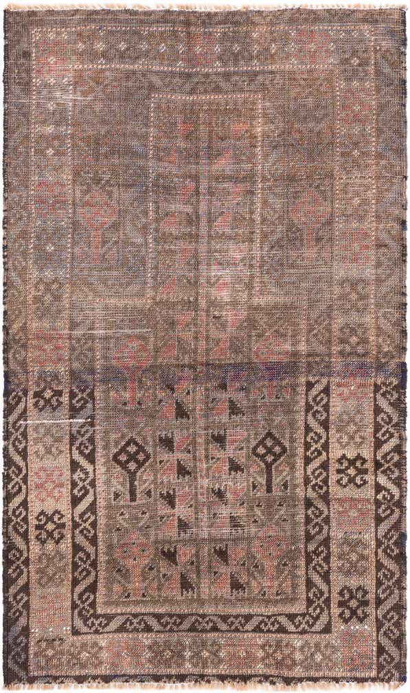 2' 7 x 4' 4 Hand Knotted Ultra Vintage Persian Wool Rug