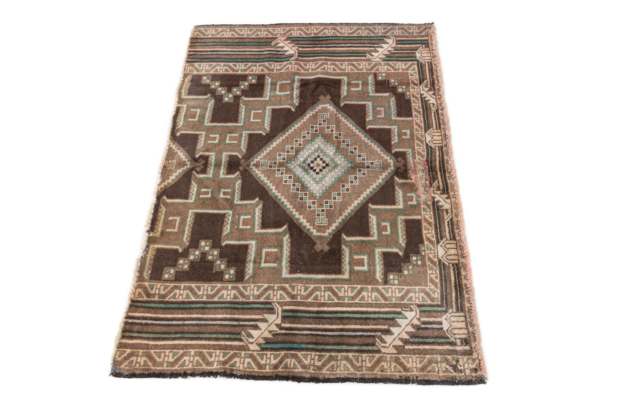 2' 7 x 3' 9 Hand Knotted Ultra Vintage Persian Wool Rug