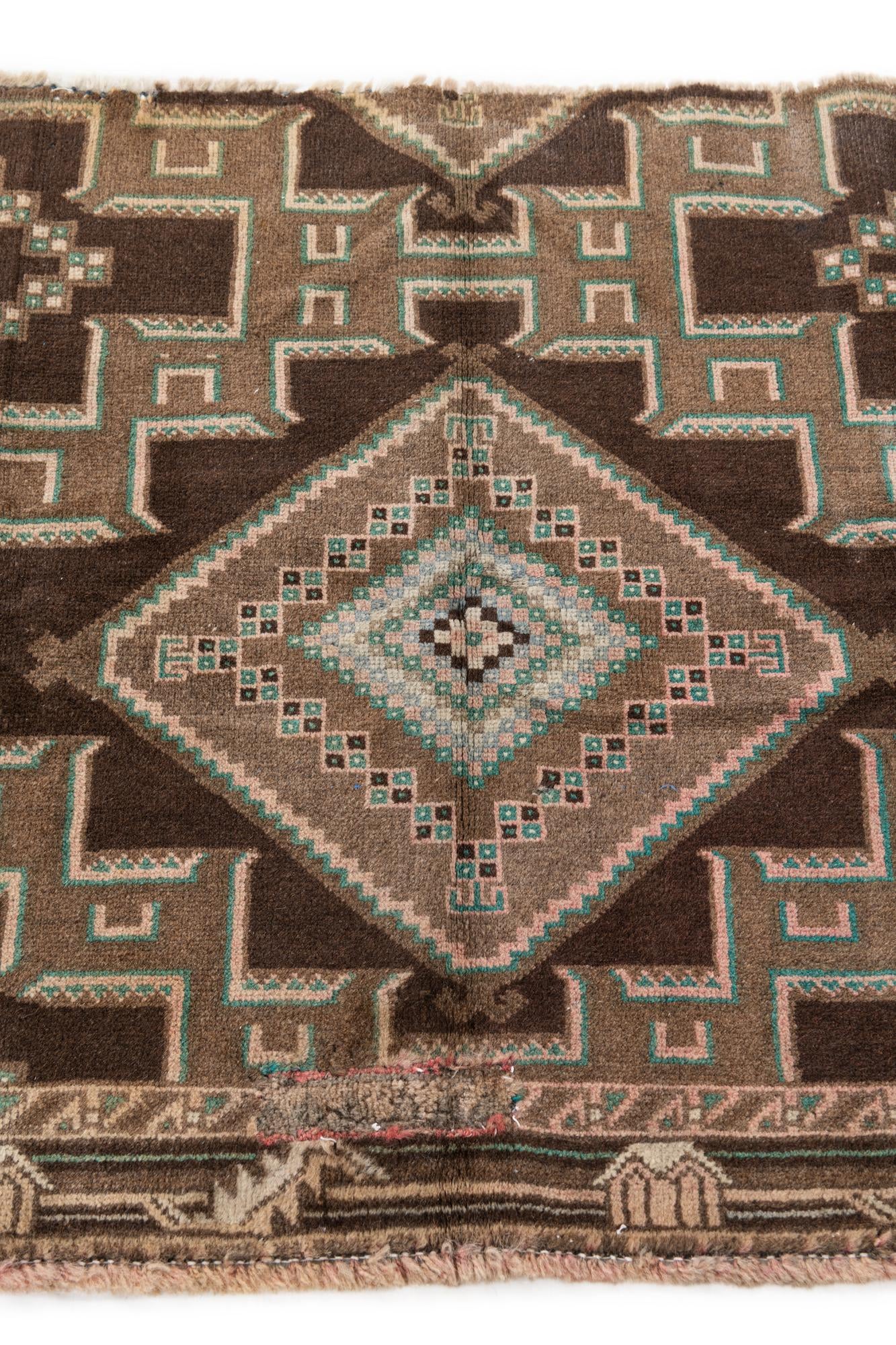 2' 7 x 3' 9 Hand Knotted Ultra Vintage Persian Wool Rug