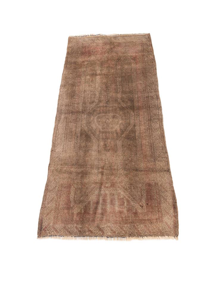 Detail image of 2' 10 x 4' 7  Hand Knotted Ultra Vintage Persian Wool Rug